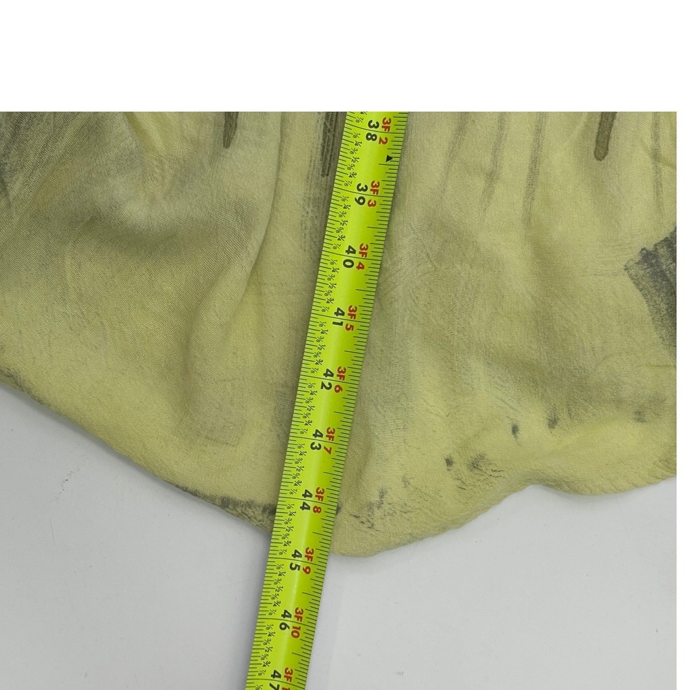 Exist Womens One Size Gray Yellow Ombre Palm Tree Sharkbite Hem Boho Dress - Picture 5 of 6